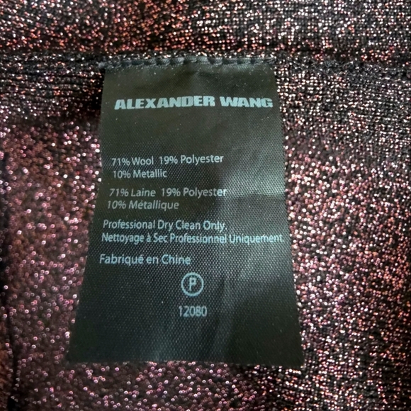 Alexander Wang Metallic Plum Shimmer Knit Sweater Size Small NWOT - Picture 11 of 16